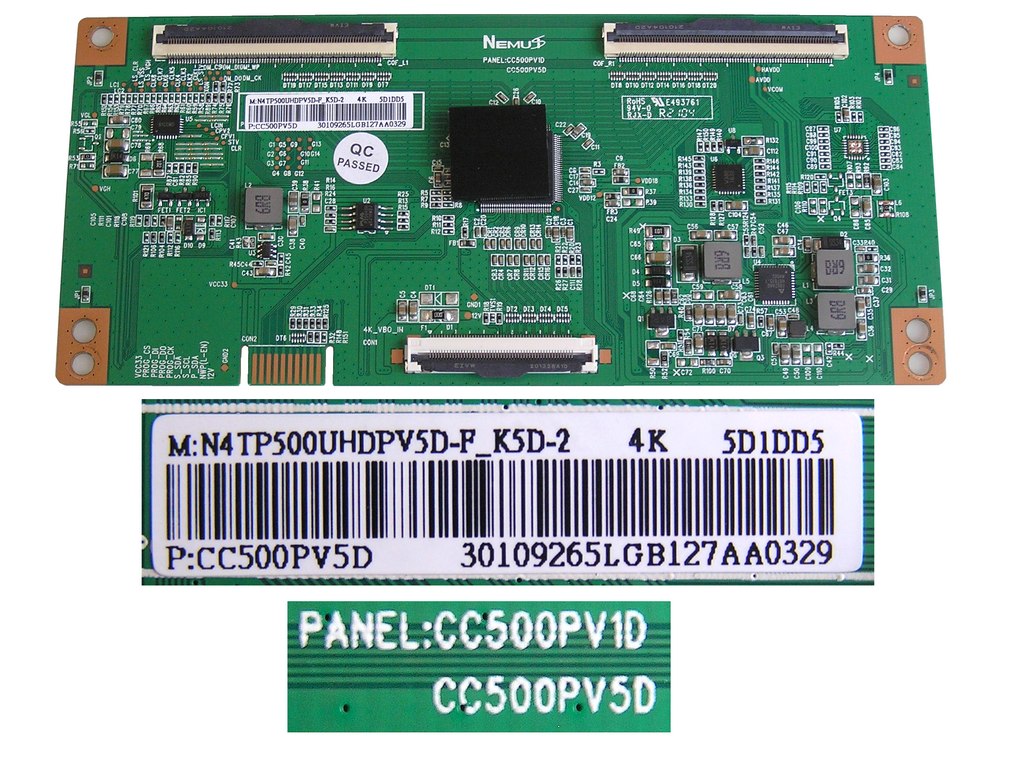 LCD Modul T CON CC500PV5D TCON Board 30109265 N4TP500UHDPV5D F K5D