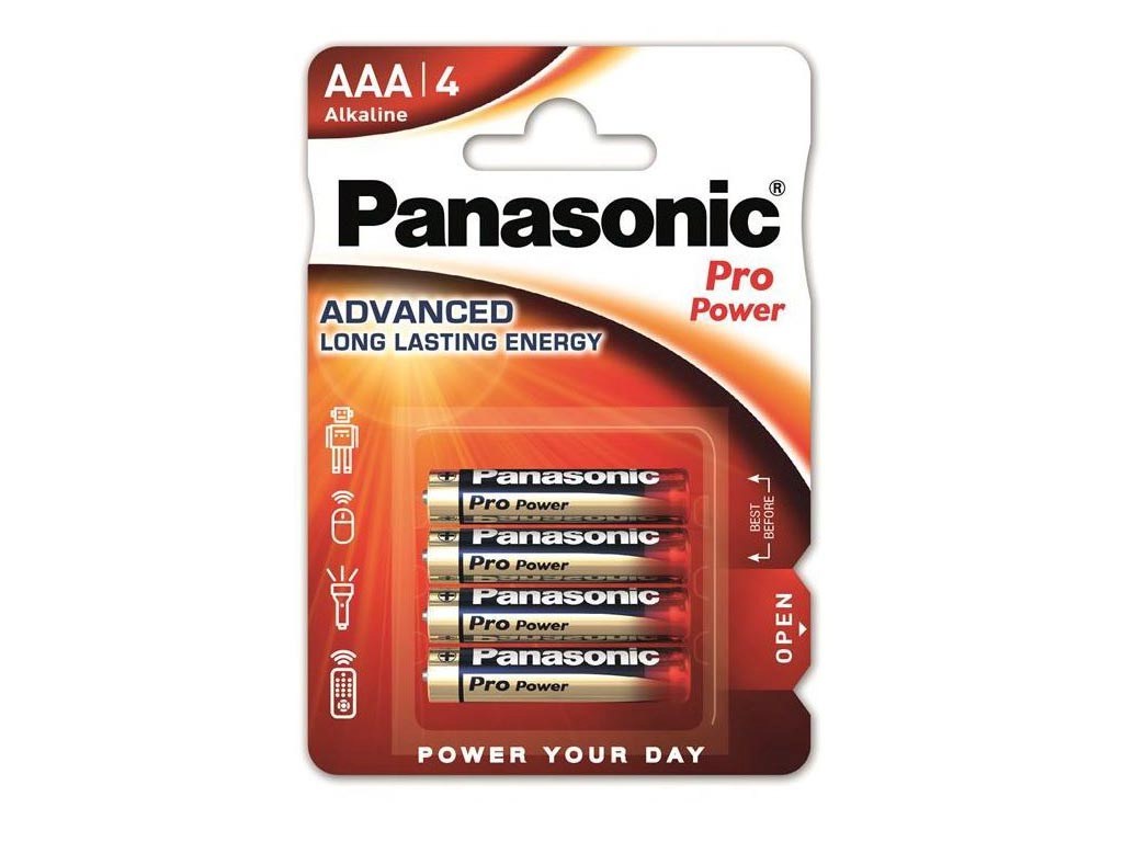 AAA Baterie Panasonic Pro Power Alkaline LR03 balení 4ks LR03PPG/4BP