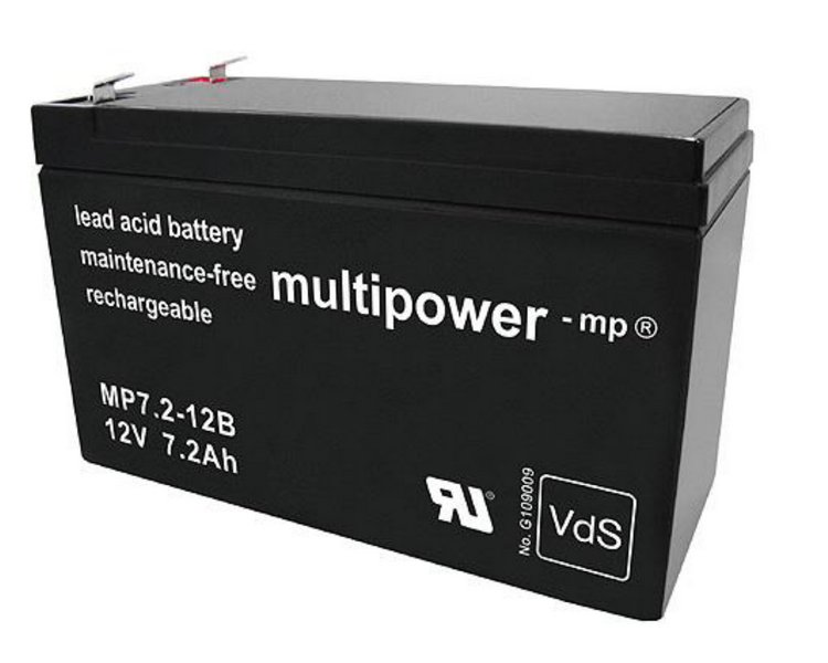 Akumulátor 12V / 7,2Ah olověný - MP7.2-12B Multipower