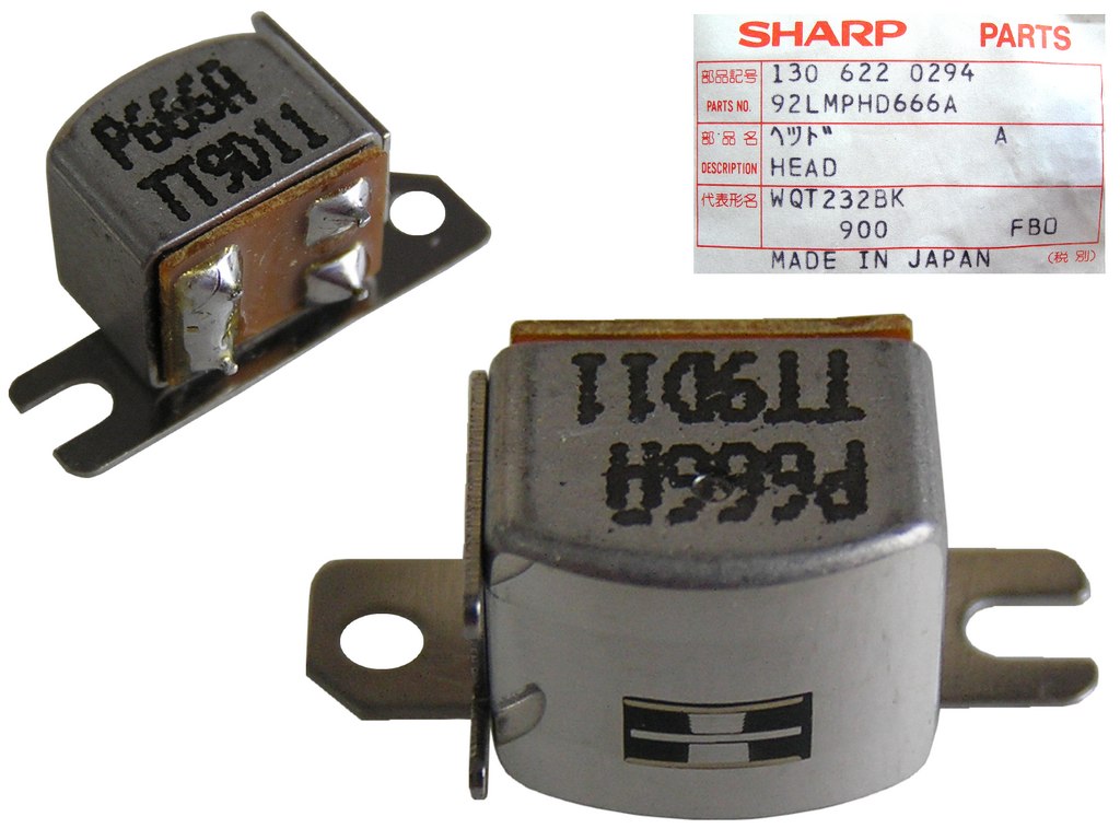 Hlava stereo 210 ohm 92LMPHD666A / SHARP P666A krátká montáž, kazetové magnetofony