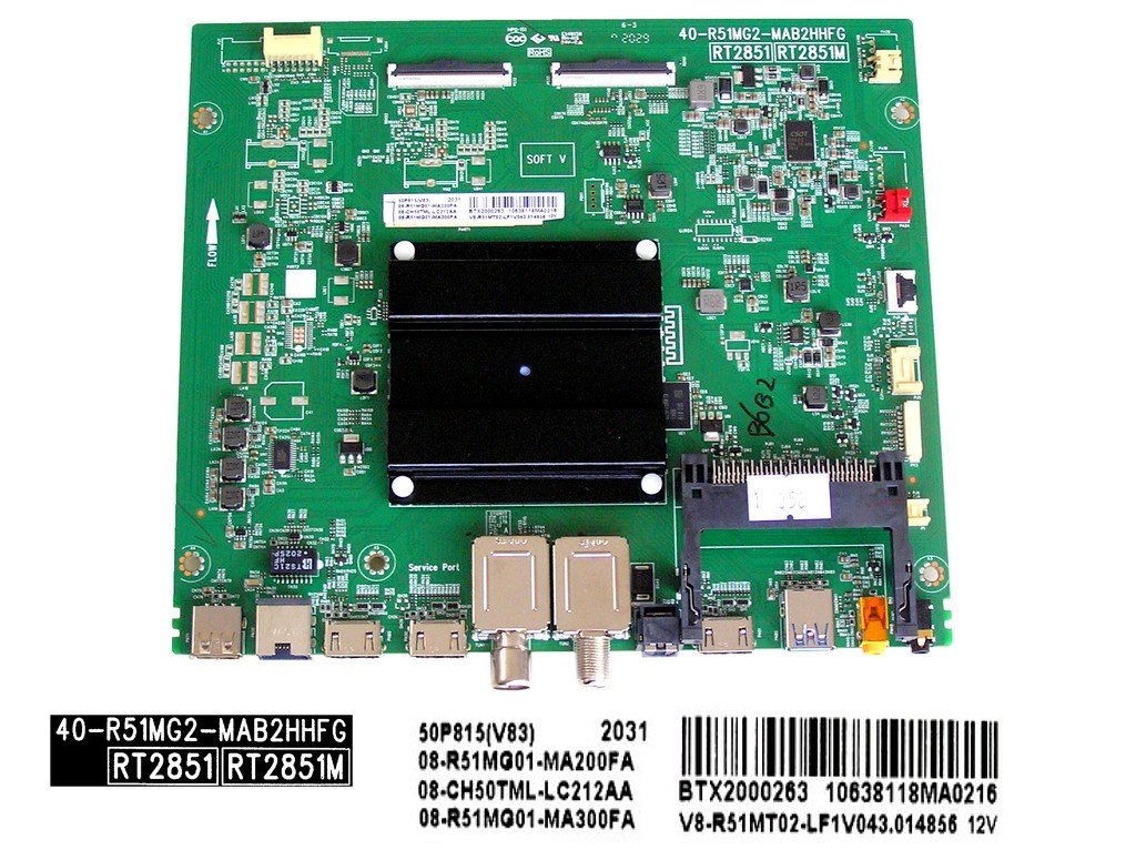 LCD LED modul základní deska TCL 08-R51MG01-MA200FA / Main board assy 40-R51MG2-MAB2HHFG