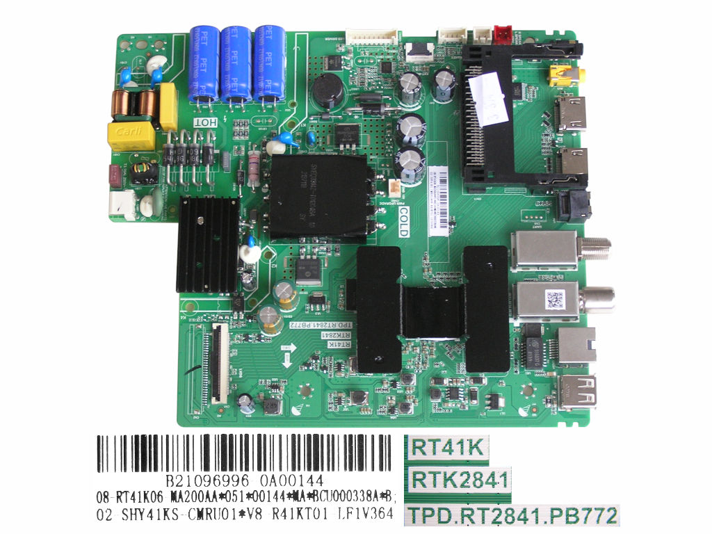 LCD LED modul základní deska TCL 08-RT41K06-MA200AA / Main board assy TPD.RT2841.PB772
