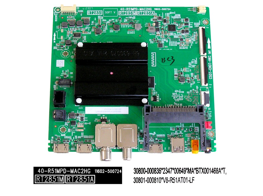 LCD LED modul základní deska TCL 30800-000836 / 30801-000810 / Main board assy 40-R51MPD-MAC2HG