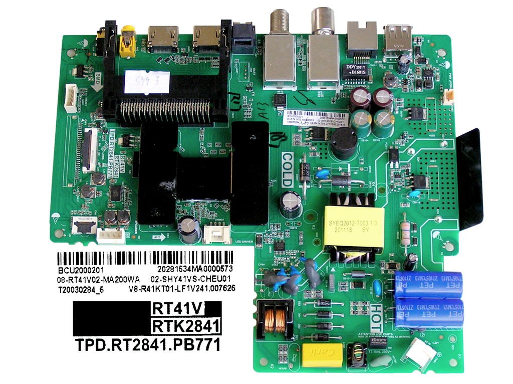 LCD LED modul základní deska Thomson 08-RT41V02-MA200WA / Main board assy TPD.RT2841.PB771