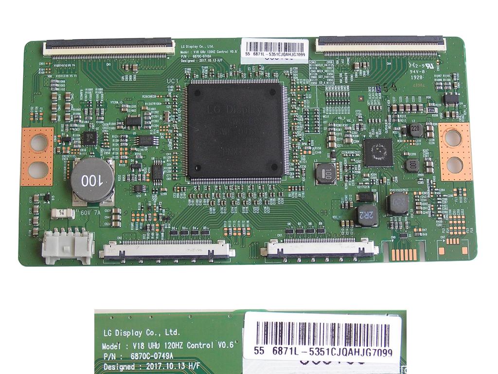 LCD modul T-CON 6871L-5351C / T-con board 6870C-0749A / V18 UHD 120Hz Control V0.6