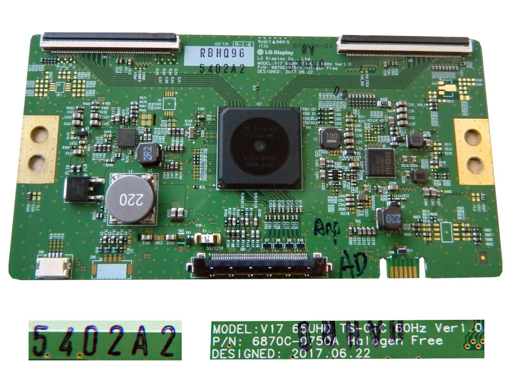 Levně LCD modul T-CON 6871L-5402A / T-con board 6870C-0750A / V17 65UHD 60Hz Ver1.0