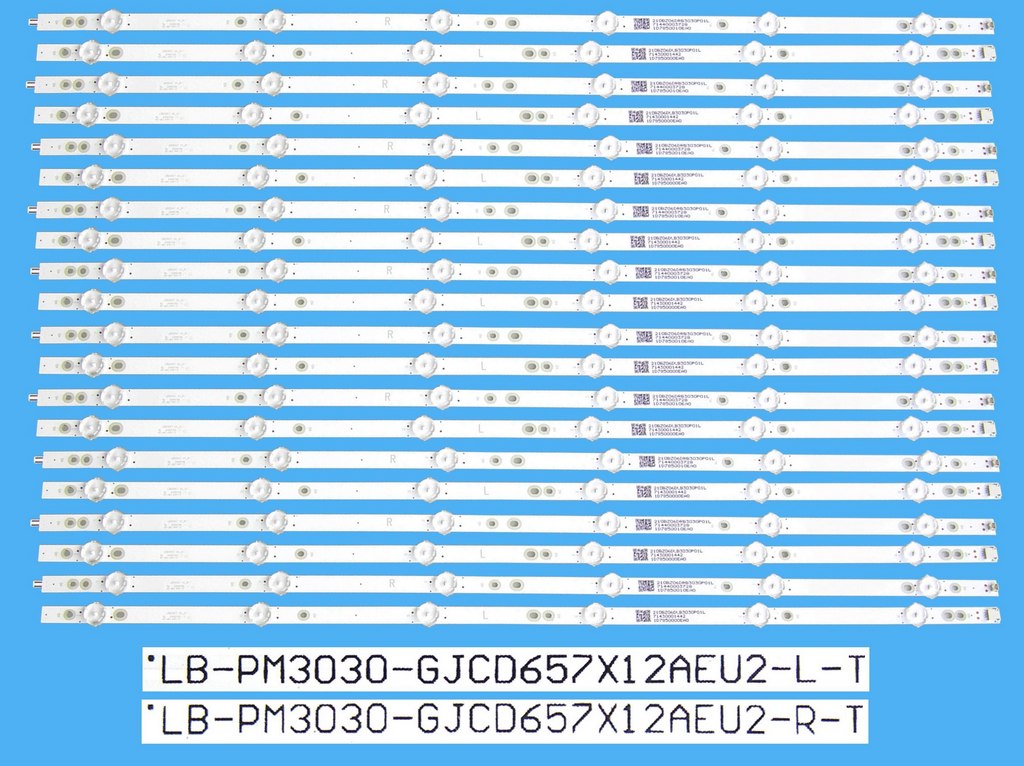 LED podsvit 1330mm sada Philips 210BZ06DLB33BP01X celkem 20 kusů / LED Backlight LB-PM3030-GJCD657X12AEU2 / 705TLB65B338BP01X